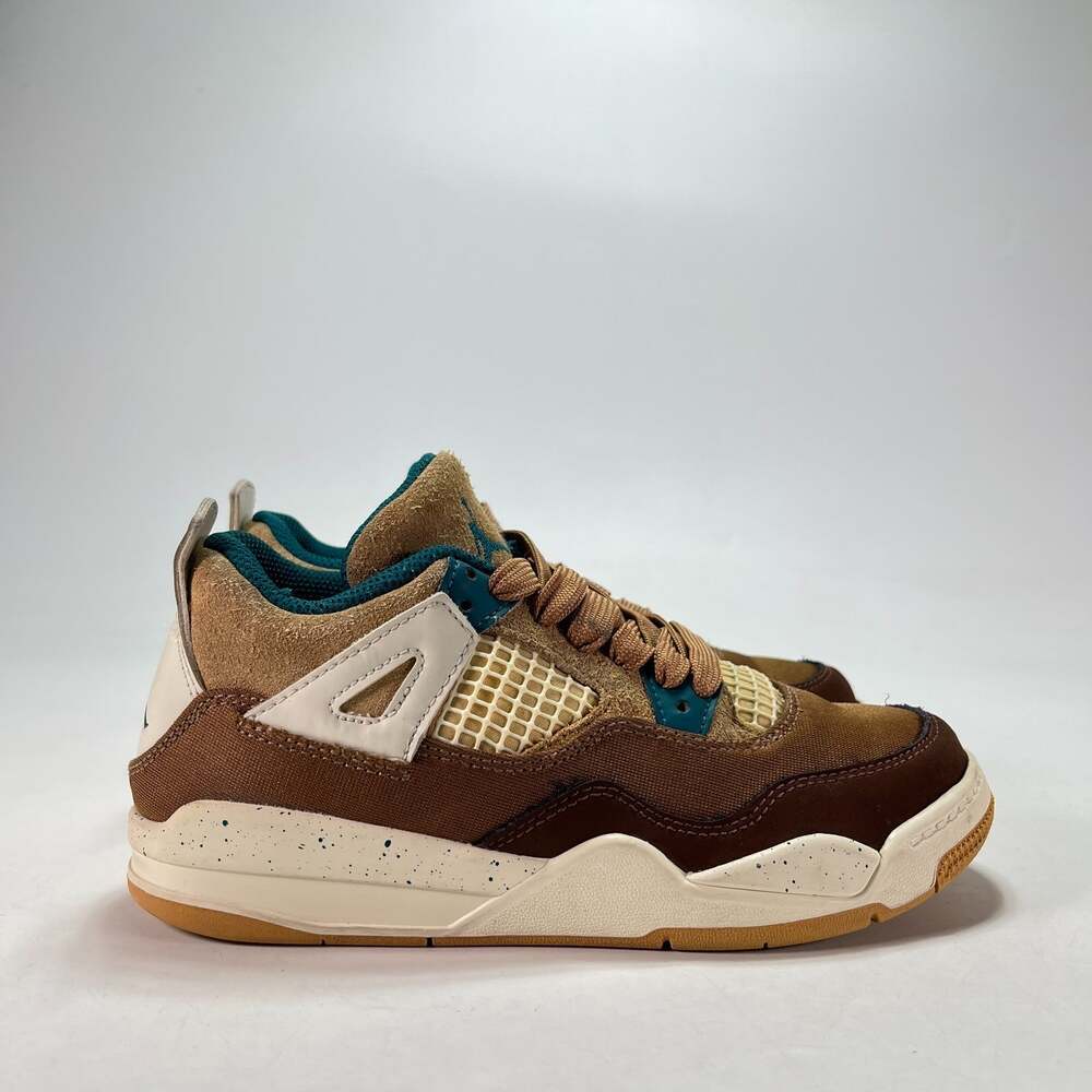 Air Jordan 4 Retro Cacao Wow Basketball Teal Sneakers FB2213200 Youth Size 2.5Y
